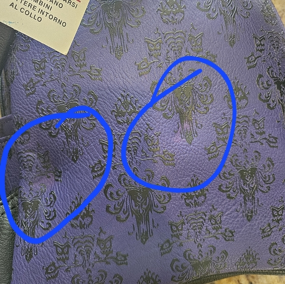 💜 Disney Parks Loungefly X Haunted Mansion Wallpaper Backpack NWT - Picture 9 of 9